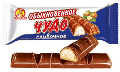 Батончик Обыкновенное чудо сливочное 55г Славянка