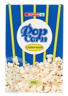 Попкорн SPAR Сливочный для СВЧ Печи 100г