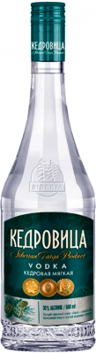 Водка Кедровица кедровая мягкая 0,5л 38%