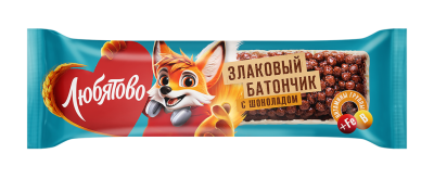 Батончик злаковый Любятово Шоколадный 25г