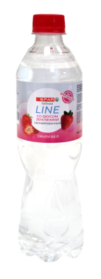 Вода питьевая SPAR Line со вкусом земляники негаз 0,5л