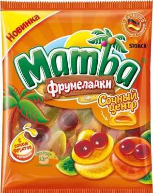 Мармелад жевательный Мамба с фруктовой начинкой 70г