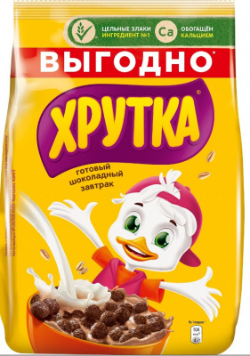 Завтрак готовый Хрутка ДУО шоколадные шарики 650г