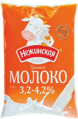 Молоко Нежинская МФ 3.2% - 4.2% п/п 800г БЗМЖ