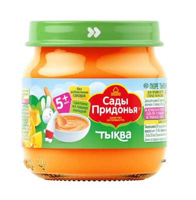 Пюре овощное Сады Придонья Тыква с 5мес ст/б 80г