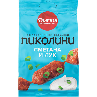 Колбаски с/к Пиколини со вкусом сметаны и лука 50г