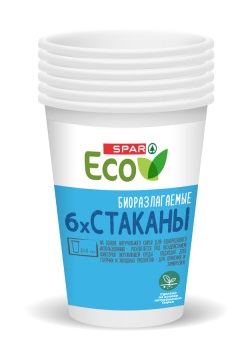 Стаканы SPAR БИО 240мл 6шт