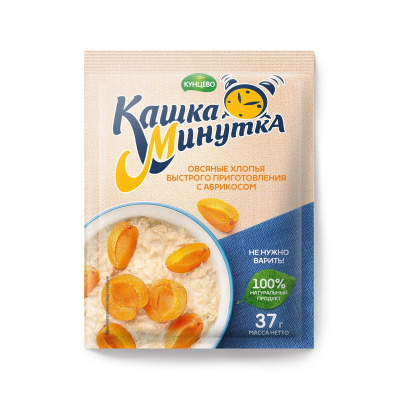 Каша б/п Минутка абрикос 37г