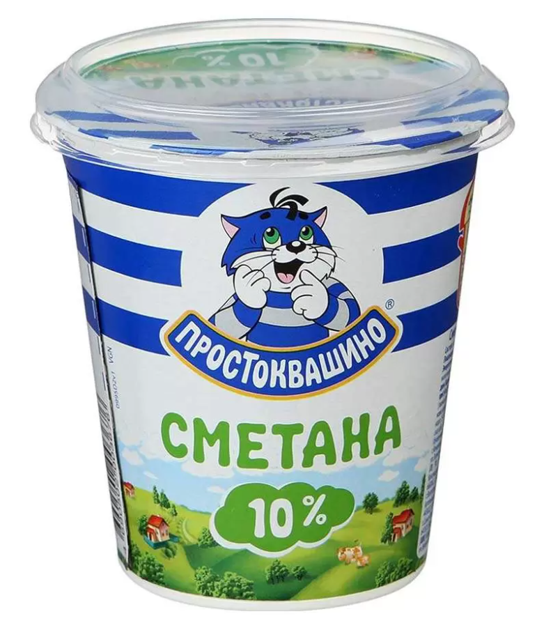 Сметана Простоквашино 10% 300г БЗМЖ