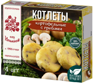Котлеты От Ильиной картофельные с грибами 300г