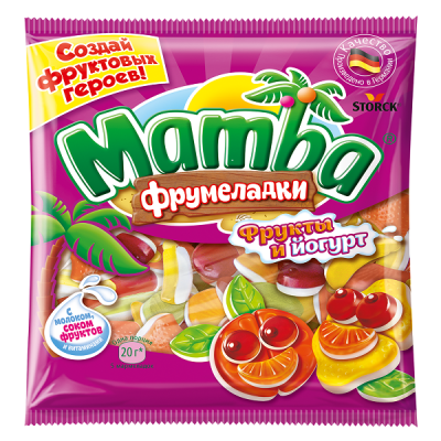 Мармелад жевательный Мамба Фрукты и Йогурт 72г