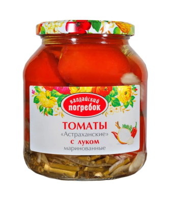 Томаты Астраханские марин лук Валдайский погребок 660г ст/б
