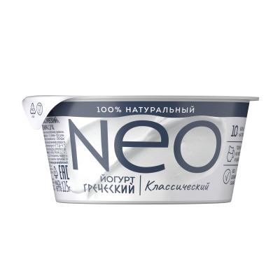Йогурт Греческий Нео Классический 2% 125г БЗМЖ
