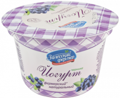 Йогурт Фермерский Черника 3.5% 130г БЗМЖ
