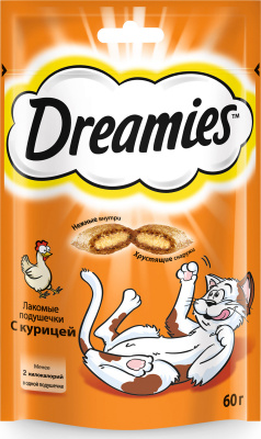 Лакомство для кошек Дримис подушечки с Курицей 60г