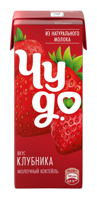 Коктейль молочный Чудо Клубника 2% 200мл БЗМЖ
