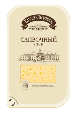 Сыр Сливочный Брест-Литовск 50% нарезка 130г БЗМЖ