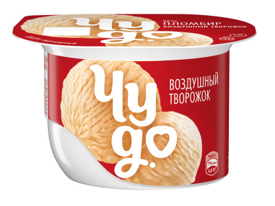 Десерт творожный Чудо Творожок взбитый Пломбир 5,8% 85г БЗМЖ