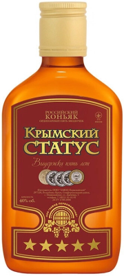 Коньяк Крымский статус Пять звездочек 5 лет 0,45л 40%
