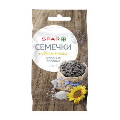 Семечки SPAR черные жареные соленые 100г