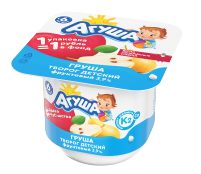 Творог Агуша Груша с 6 мес 3.9% 100г БЗМЖ