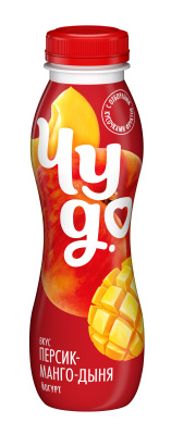 Йогурт питьевой Чудо Персик/Манго/Дыня 1,9% 260г БЗМЖ