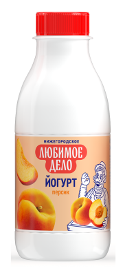 Йогурт питьевой Любимое Дело Персик 1,5% бутылка 420г БЗМЖ