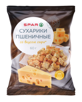 Сухарики пшеничные SPAR Сыр 60г