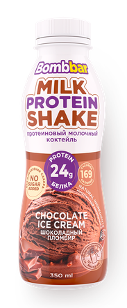 Коктейль молоч протеин Бомббар Шоколад пломбир 350г БЗМЖ