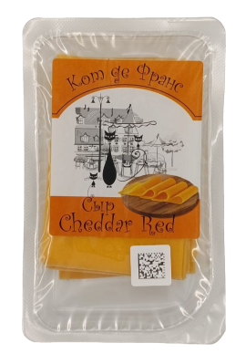 Сыр Чеддер Ред Кот де Франс 50% нарезка 150г БЗМЖ