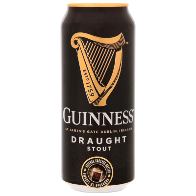 Пиво темное Гиннесс Драфт 0,44л 4,2% ж/б