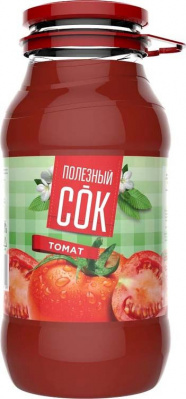 Сок Полезный сок Томат с мякотью и солью 1,8л ст/б