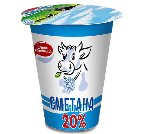 Сметана Добрая Кормилица 20% 300г БЗМЖ