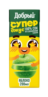Сок Добрый яблочный 0,2л