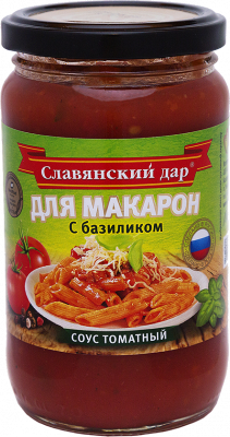 Соус томатный Славянский дар для Макарон с базиликом 360г