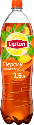 Напиток холодный черный чай Липтон Персик 1,5л