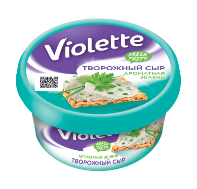 Сыр творожный Карат Виолетта Ароматная Зелень 70% пл/банка 140г БЗМЖ
