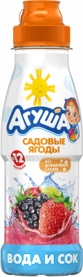 Вода с соком Агуша Ягоды с 12мес 0,3л