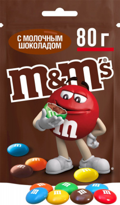 Драже M&M's с Молочным шоколадом 80г