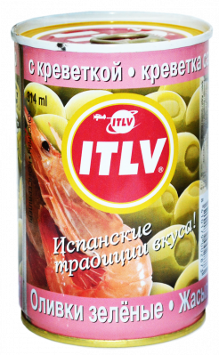Оливки зеленые с креветками ИТЛВ 300г ж/б