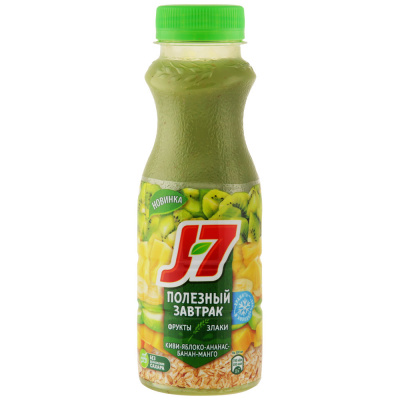 Продукт питьевой J7 Смузи Яблоко/Ананас/Банан/Киви/Манго 300мл