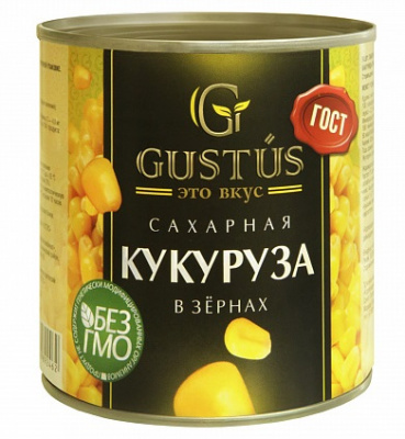 Кукуруза сахарная Густус 425мл ж/б