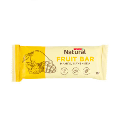 Батончик фруктово-ореховый SPAR Natural Манго/Клубника 35г