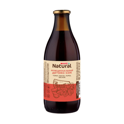 Сок детокс SPAR Natural Томат/Кинза/Перец/Чеснок 1л ст/б