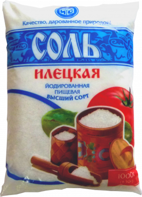 Соль пищевая Илецкая Помол №1 1кг пакет