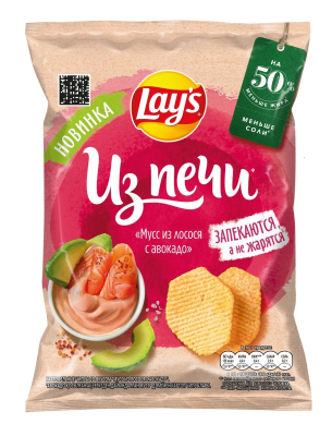 Чипсы Лейз из Печи Мусс из лосося с авокадо 81г