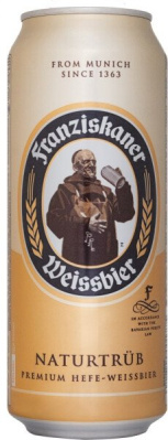 Пиво светлое н/ф Францисканер Премиум Хефе-Вайсбир 0,45л 5% ж/б
