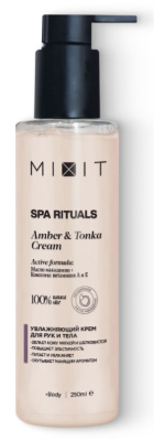 Крем д/рук/тела Миксит Spa Rituals 250мл с ароматом Амбры и Бобов тонка