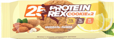 Печенье с высоким содержанием белка Протеин Рекс миндаль-лимон 50г