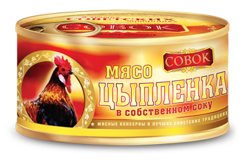 Мясо цыплят в с/с СОВОК ж/б 325г
